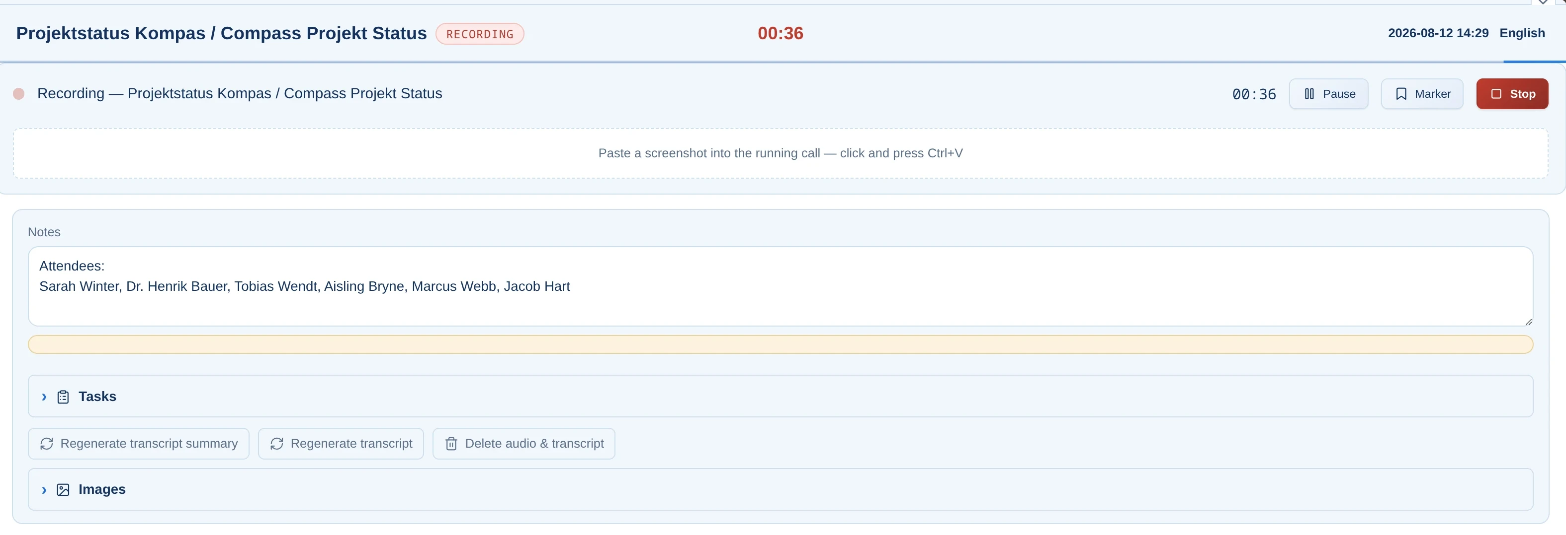 Record dictation or a conversation locally and add context