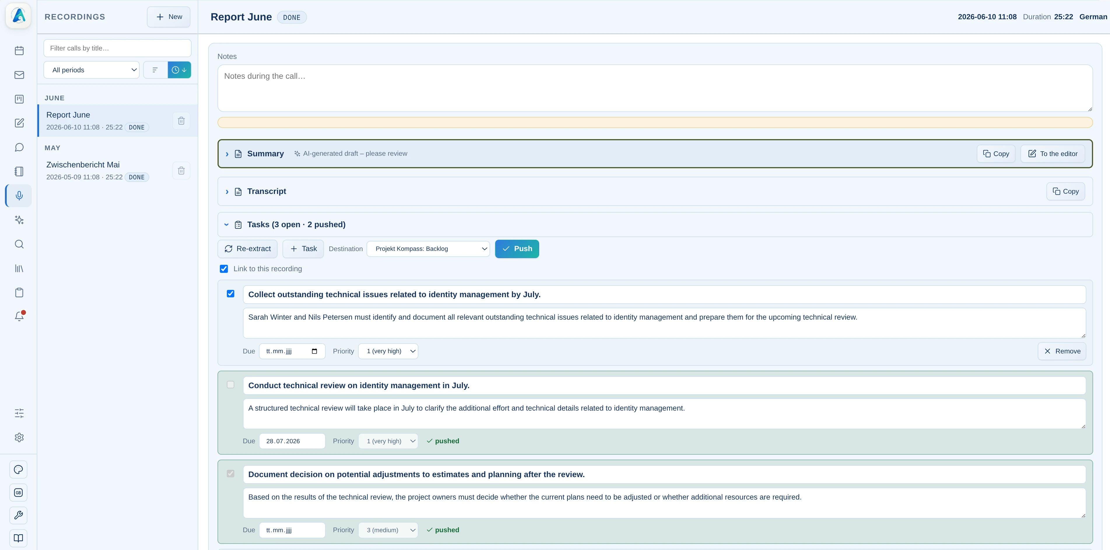 Reuse tasks and appointments